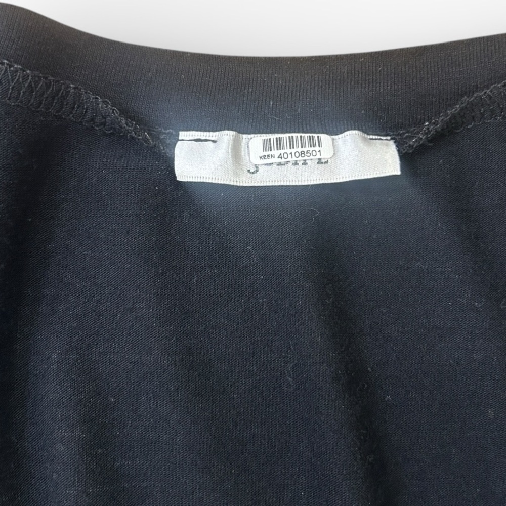 Jodifl Black Long Sleeve Jersey Knit Midi A-Line Dress Women’s Size Large - Picture 4 of 9